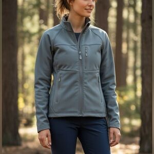 REI Women's Gray outer shell nylon blend light blue /grey XS